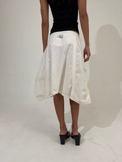 Euro Summer Ruched Midi Skirt