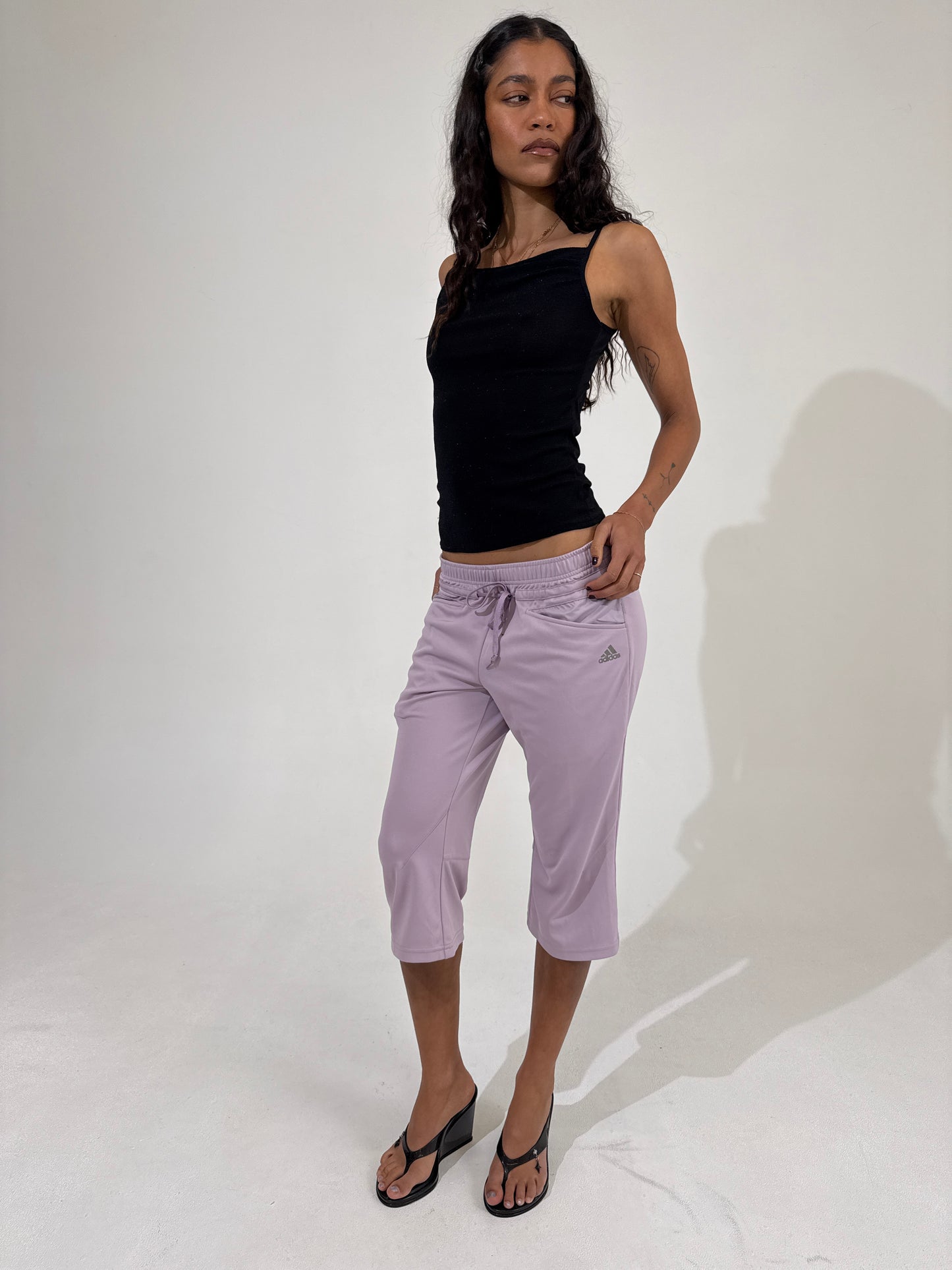 Lilac Adidas Capri
