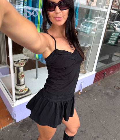 Frill Bella Black Dress
