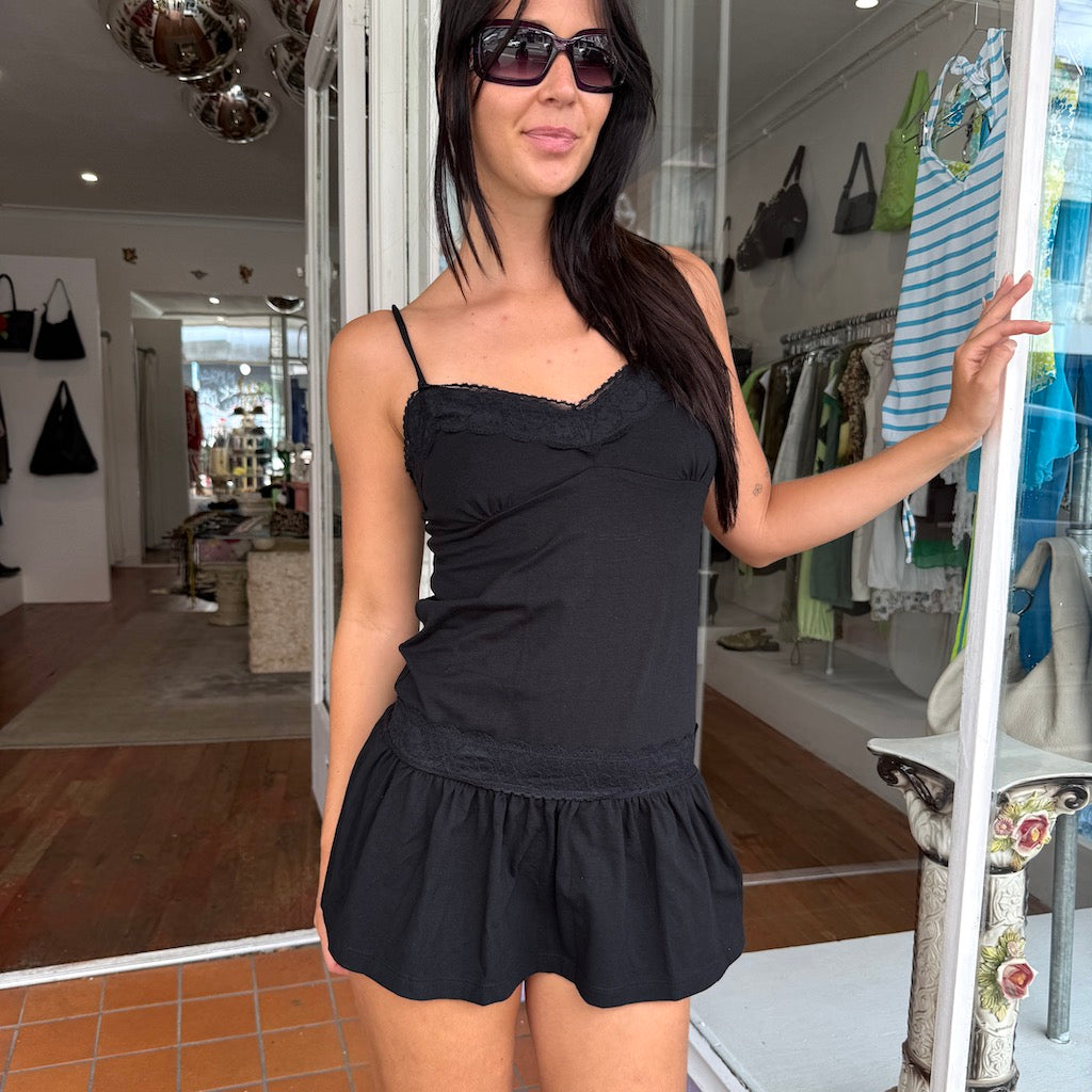 Frill Bella Black Dress