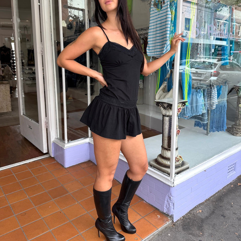 Frill Bella Black Dress