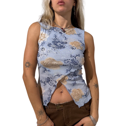 90s Floral Rose Tank Top