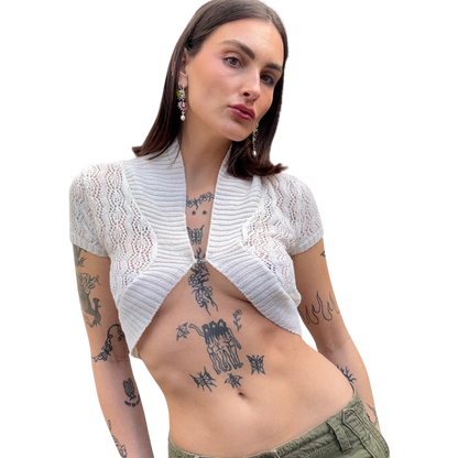 Knitted Cap Sleeve Bolero