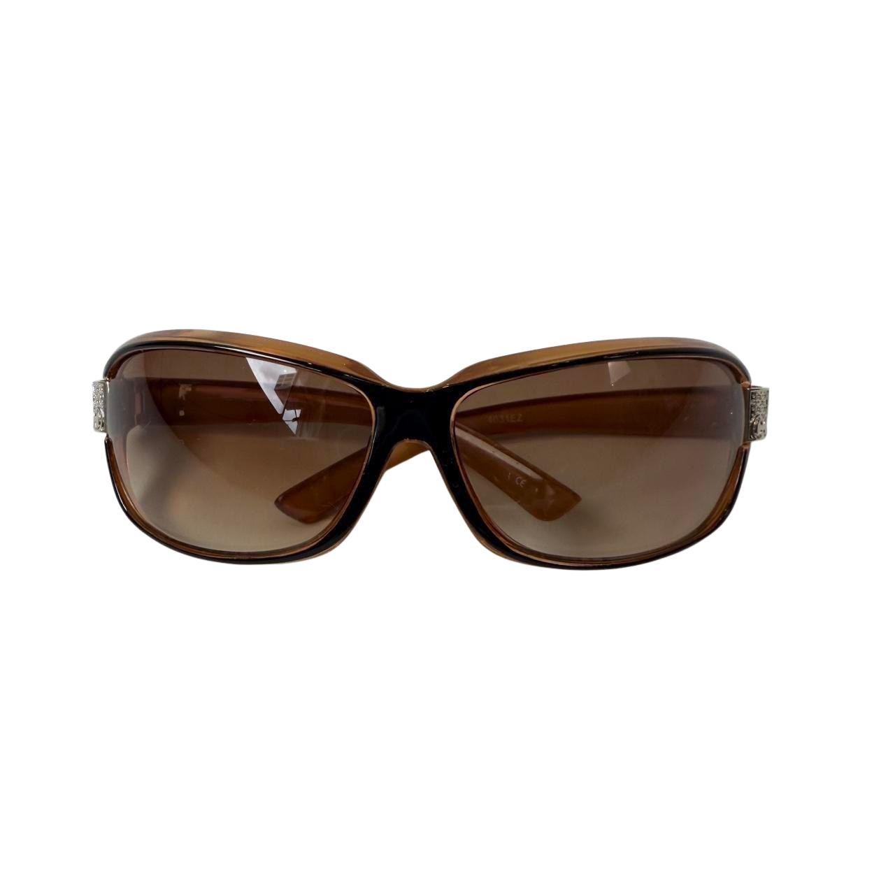 Brown Y2K Sunglasses Silver detail