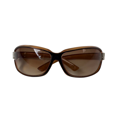 Brown Y2K Sunglasses Silver detail