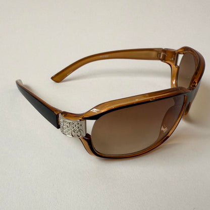 Brown Y2K Sunglasses Silver detail