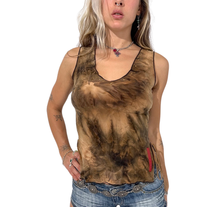 Tie Dye Slinky Lace up Cami