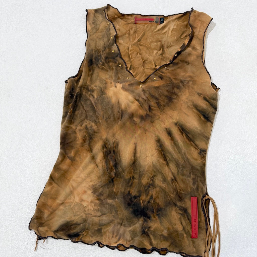 Tie Dye Slinky Lace up Cami
