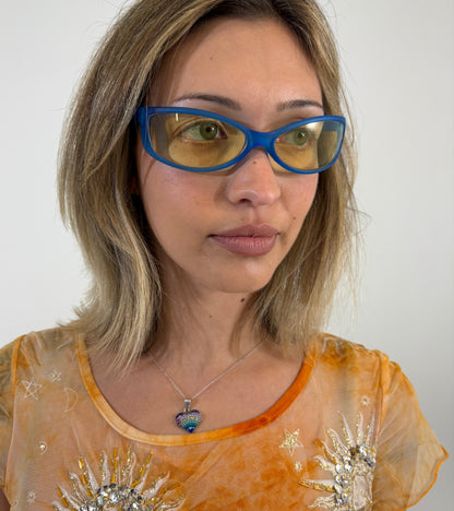 Blue Sporty Y2K Sunglasses