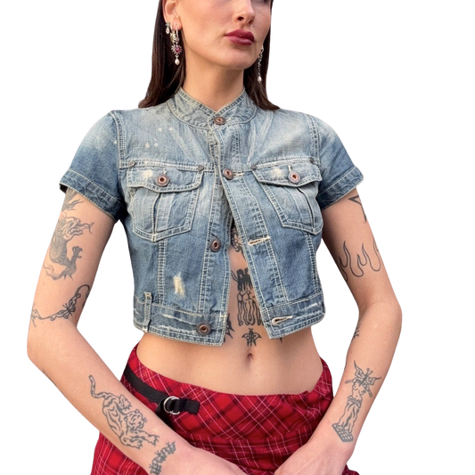 Denim Cap Sleeve Bolero