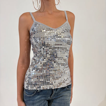 Silver Sequin Tank