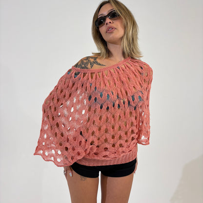 Peach Knit Batwing