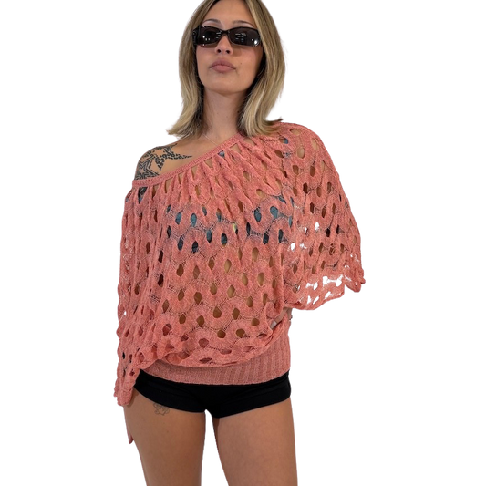 Peach Knit Batwing