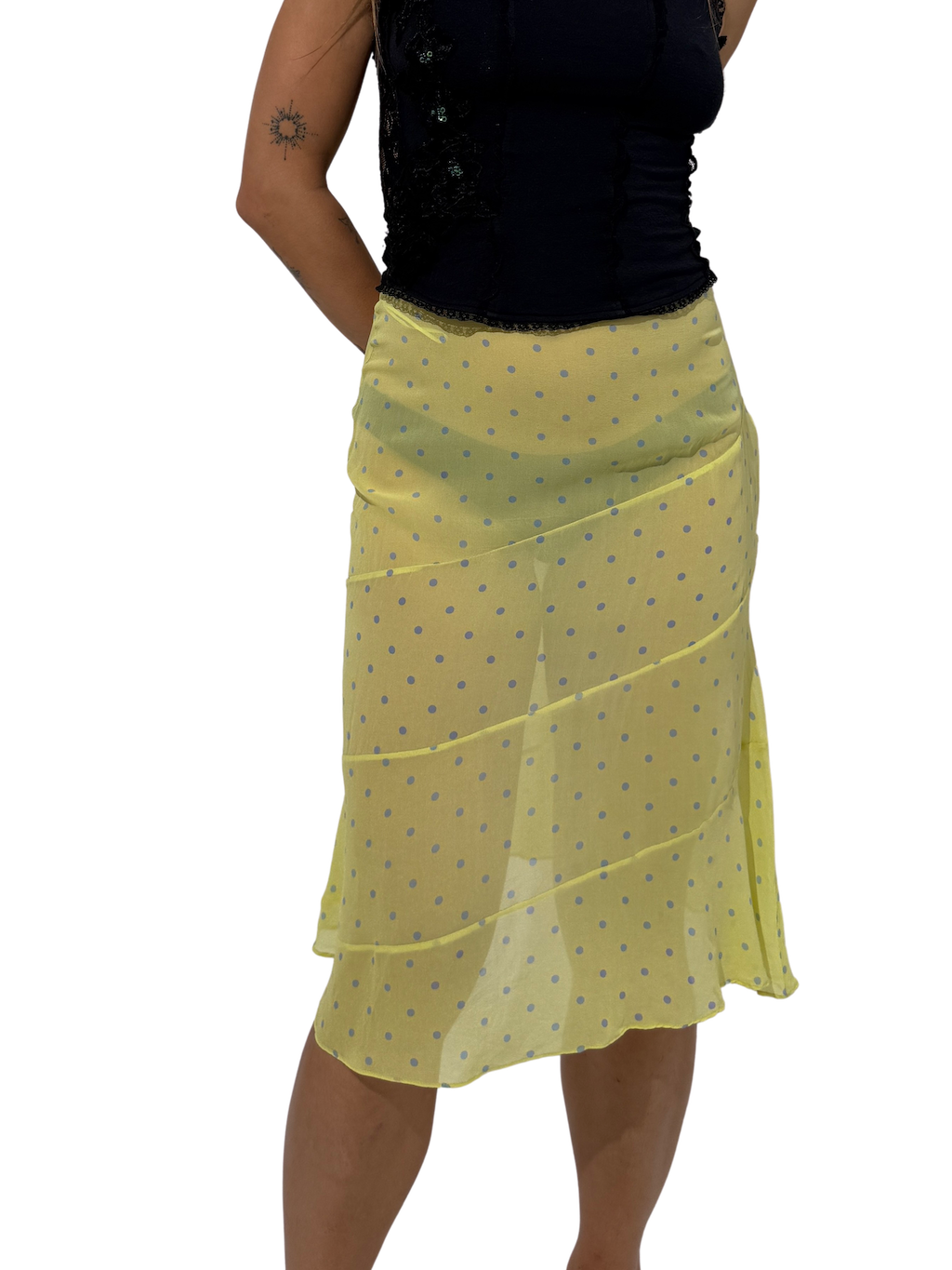 Polka Dot Midi Skirt
