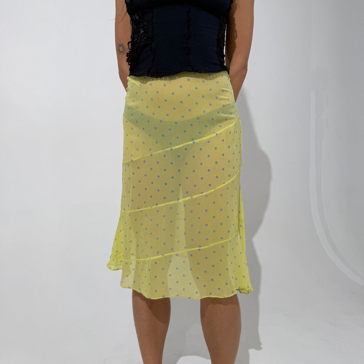 Polka Dot Midi Skirt