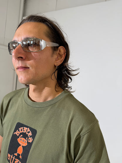 Y2K Chrome Frameless Jersey Sunglasses