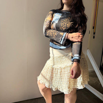 Romantic Ruffle Midi Skirt