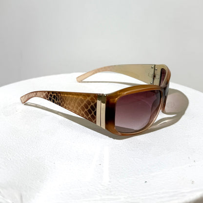 Golden Snake Skater Wrap Vintage Sunglasses