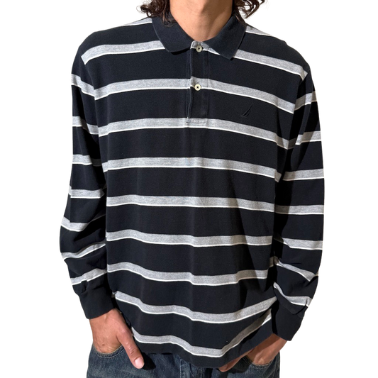 Nautica Rugby Polo Long Sleeve Top