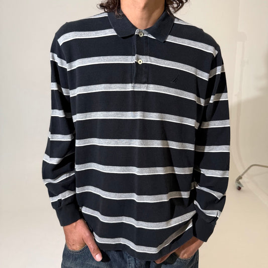 Nautica Rugby Polo Long Sleeve Top