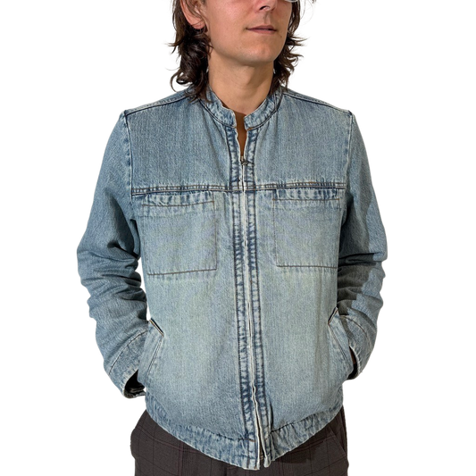 French Connection  FCUK Denim Moto Jacket