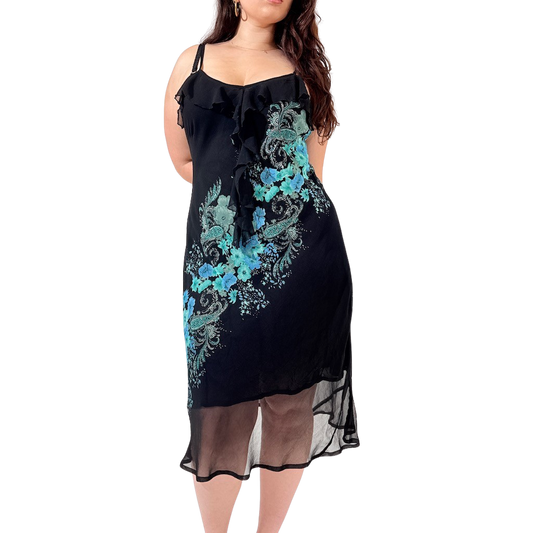 Y2K Bias Chiffon Dress
