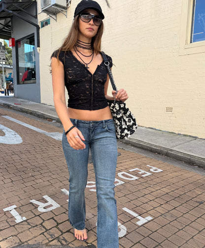 Romance Lace Top Midnight