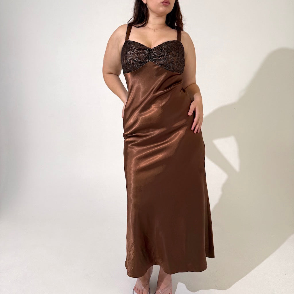 Bronze 90s Formal Dress