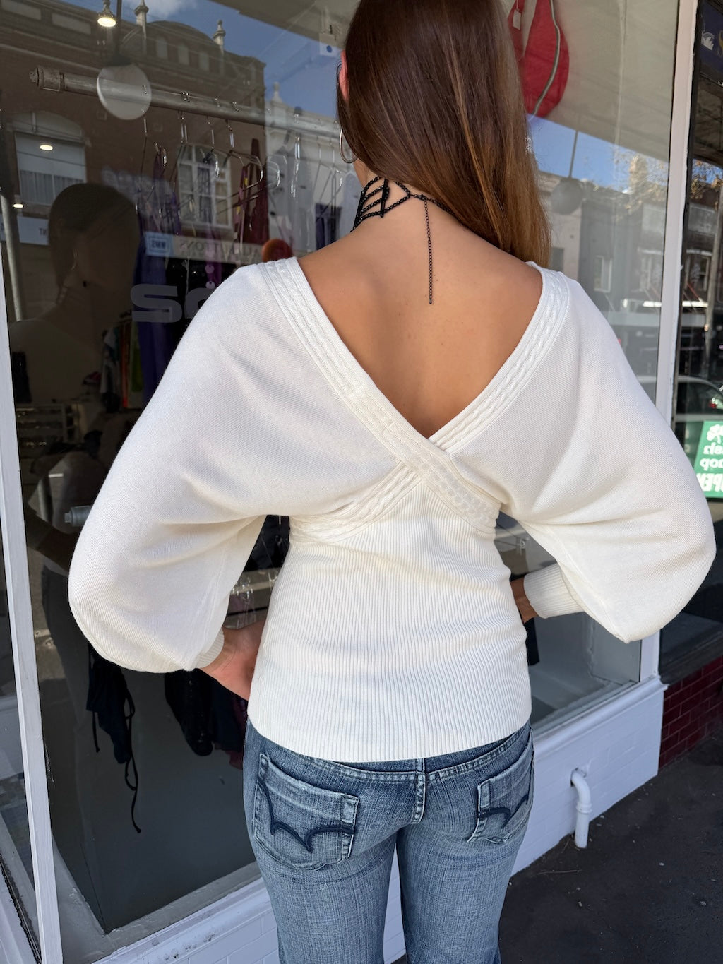 Ultra Chic Cream Batwing Knit