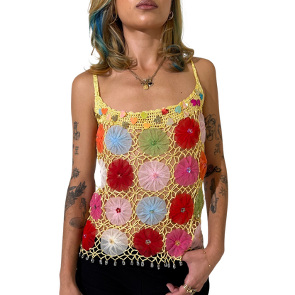 Rainbow Crochet 90s Cami