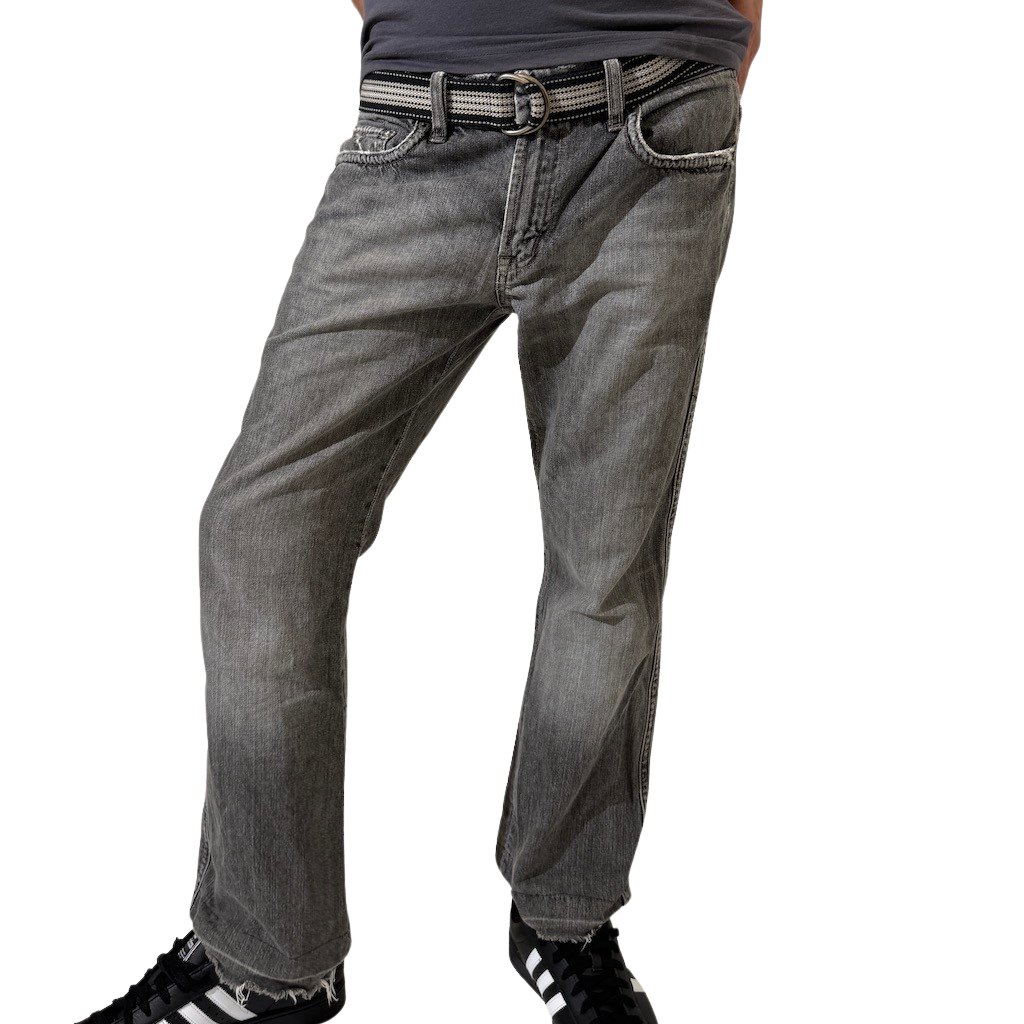 Buffalo 2000s Distressed Grey Wash Jeans