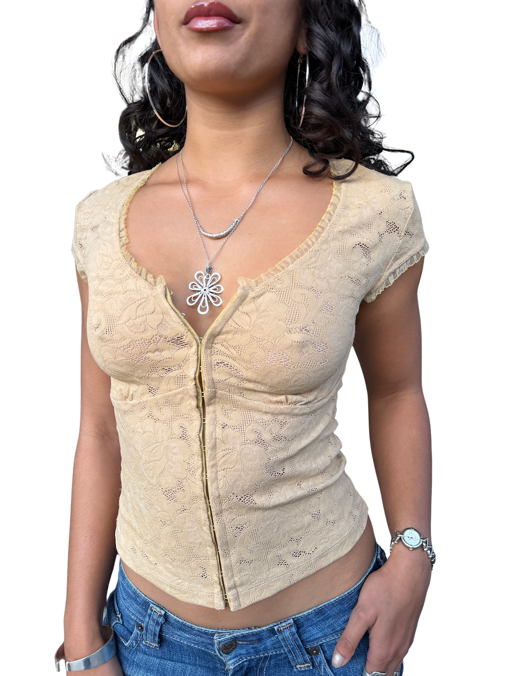 Romance Lace Top Latte