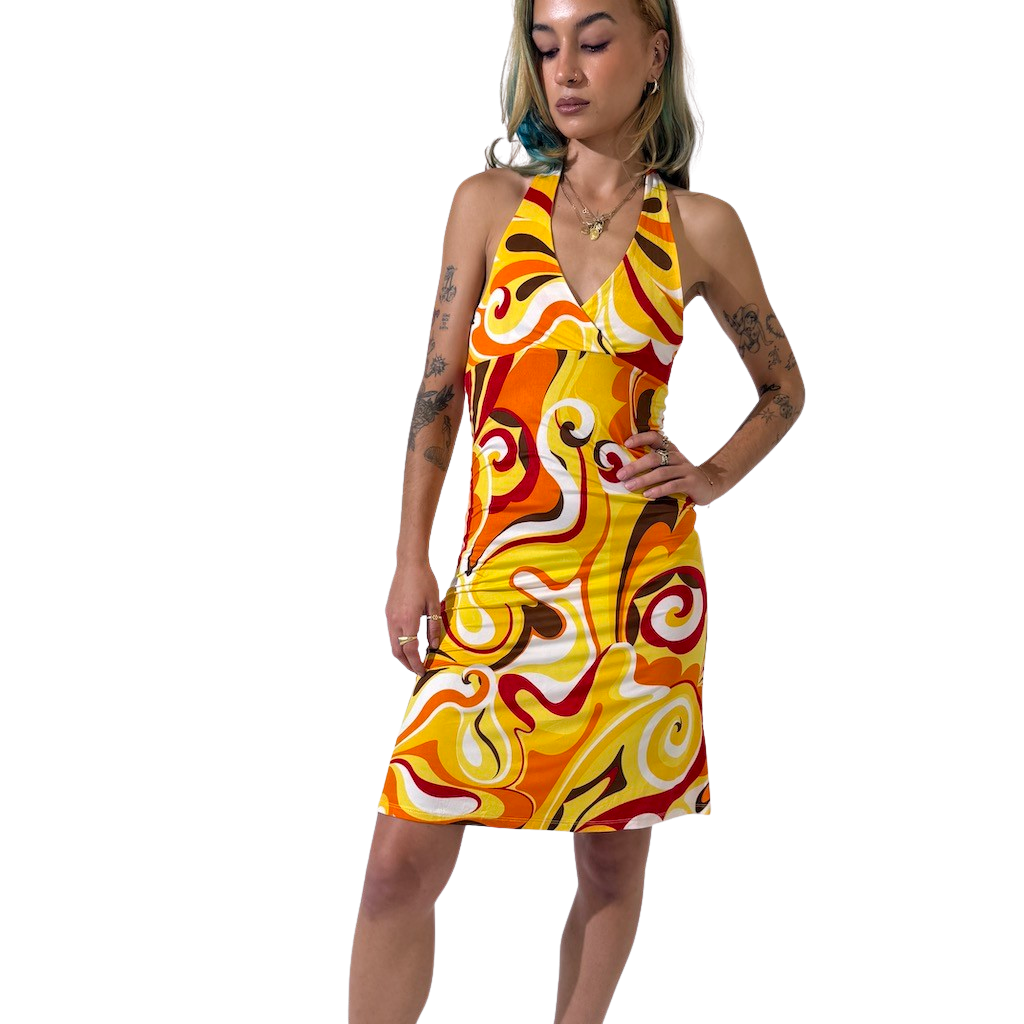 Sunset Mod 2000s Halter Dress