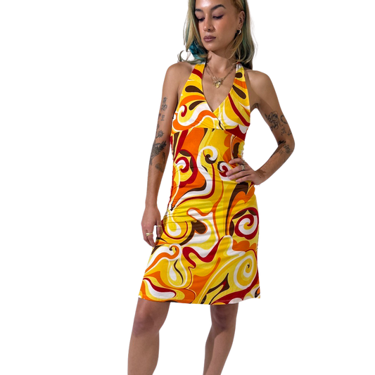 Sunset Mod 2000s Halter Dress