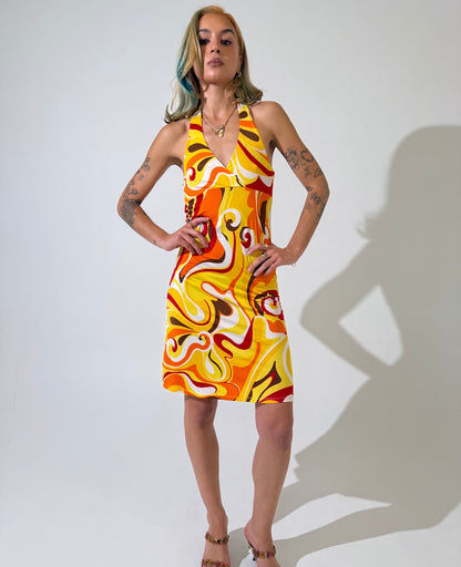 Sunset Mod 2000s Halter Dress