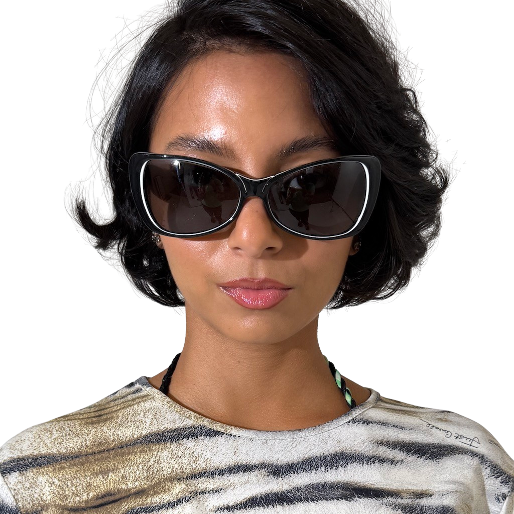 Miss Sixty Y2K Black Cat Eye Sunglasses