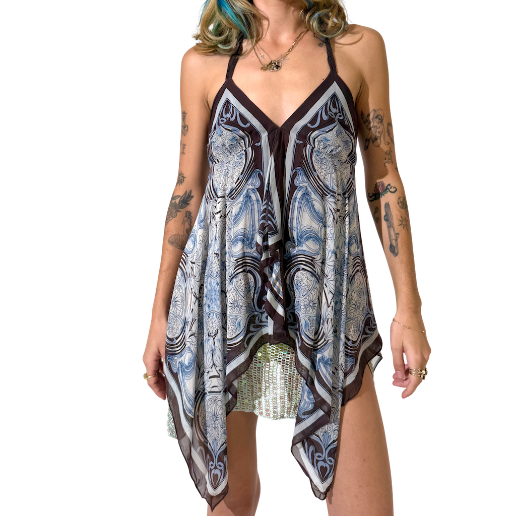 Silk Handkerchief  Halter Top