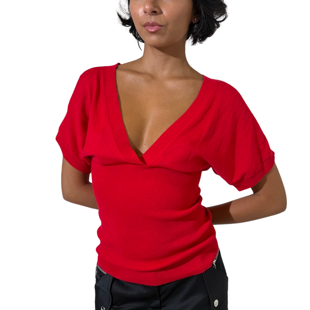 Cherry Batwing Knit