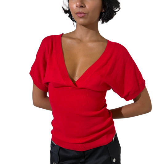Cherry Batwing Knit