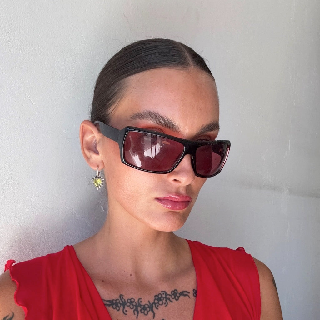 Deadstock Berry Tinted 90s Sunglasses