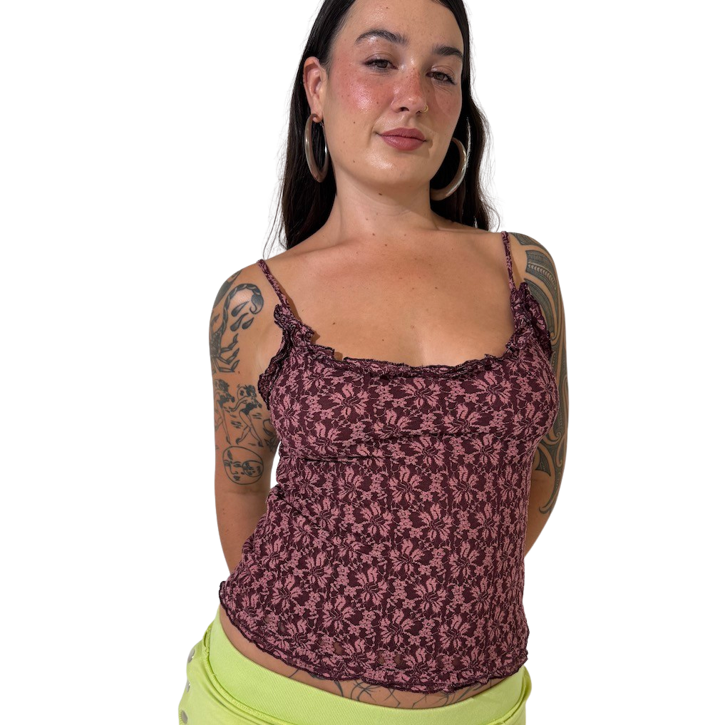 Wine Lace Cami