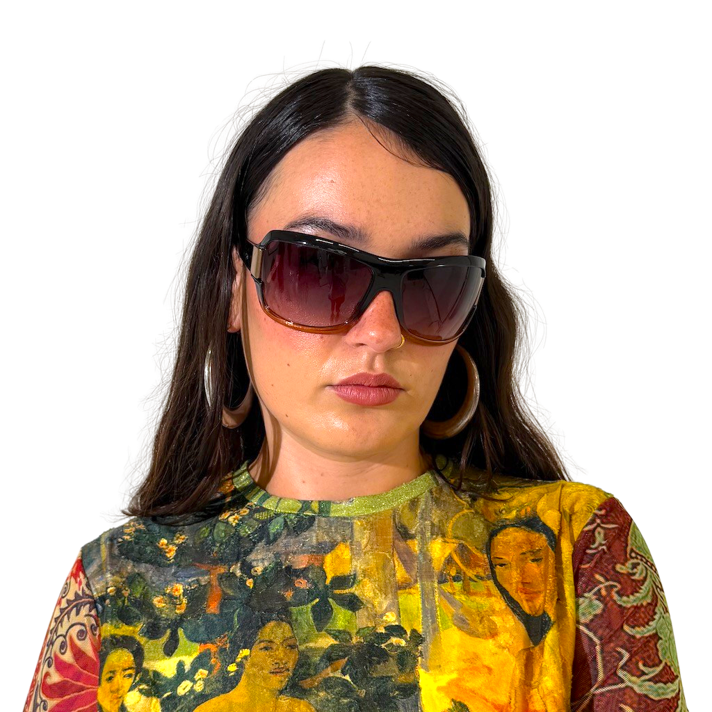 Gradient Wrap Y2K Skater Sunglasses