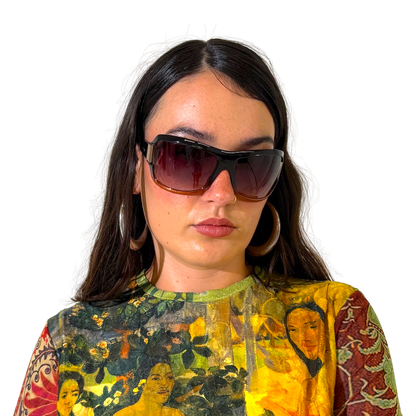 Gradient Wrap Y2K Skater Sunglasses