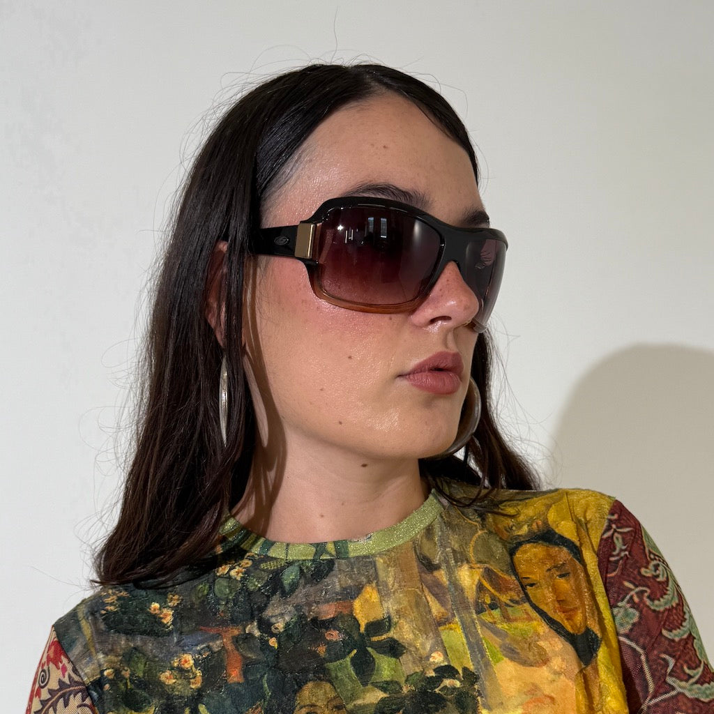 Gradient Wrap Y2K Skater Sunglasses