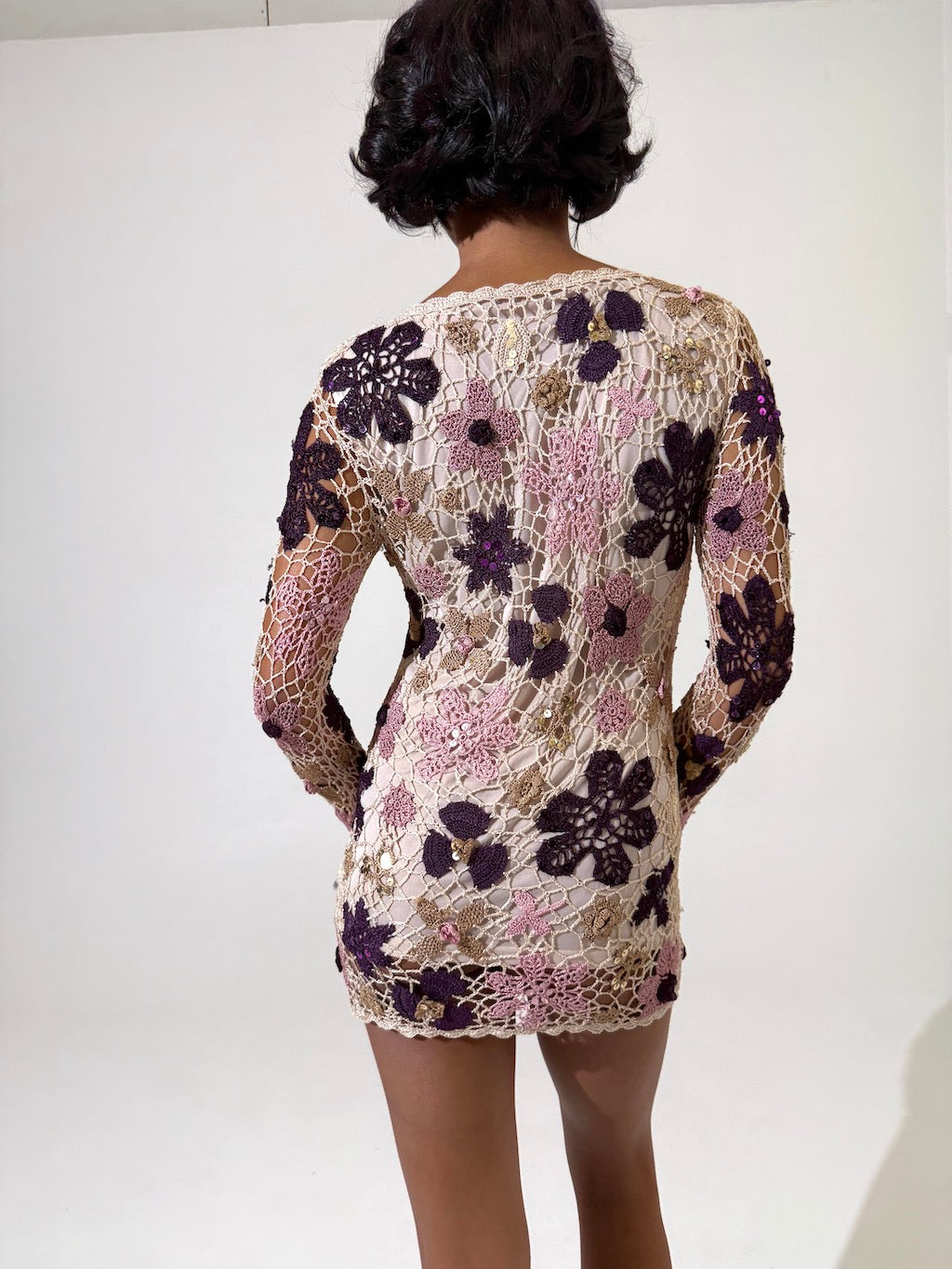 Handmade Festival Crochet Mini Dress
