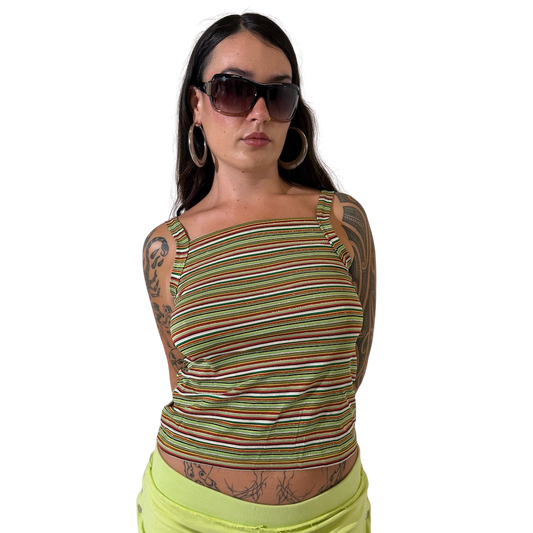Stripe Lime Cami Tank