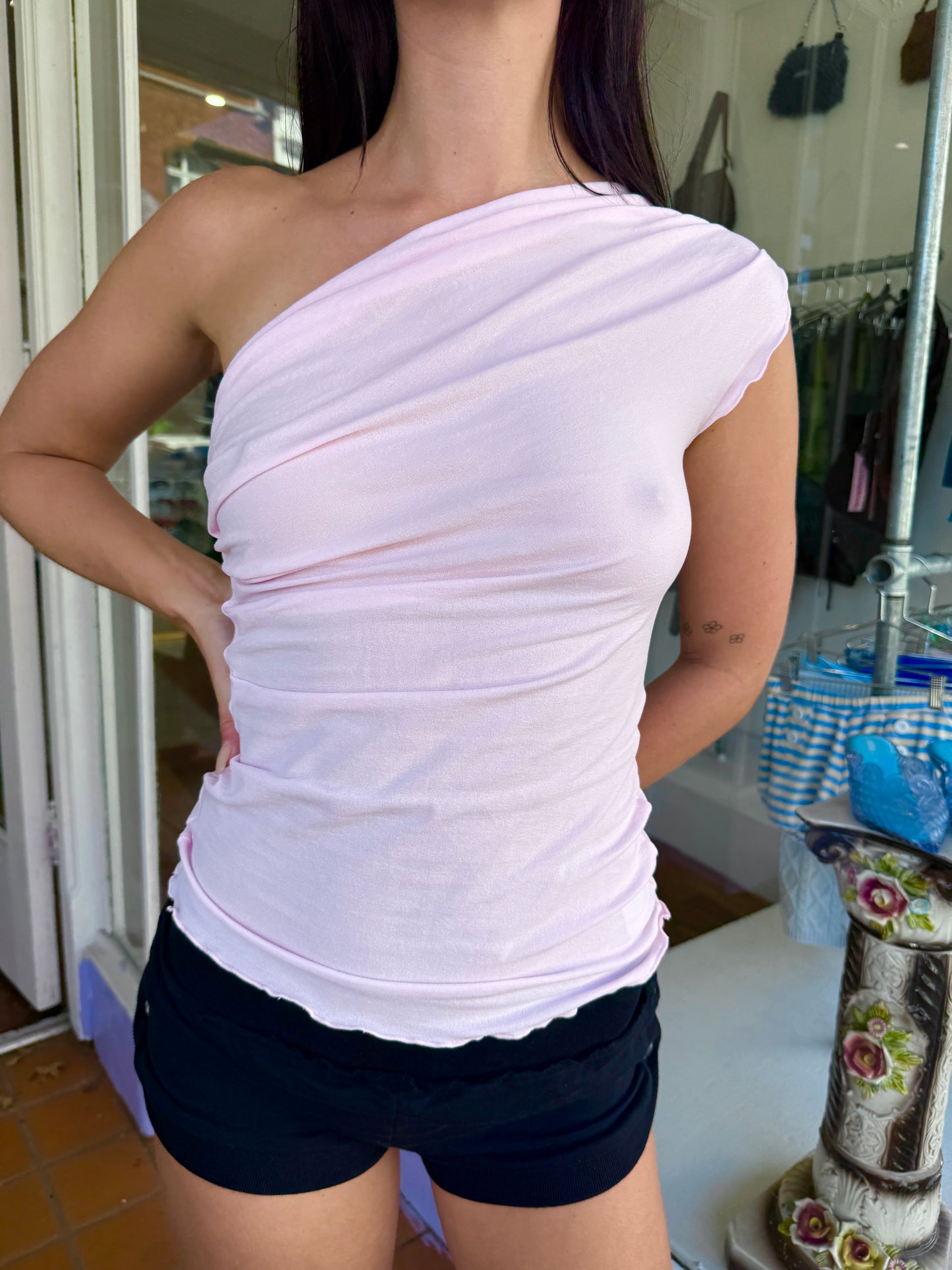 Drape Top - Baby Pink