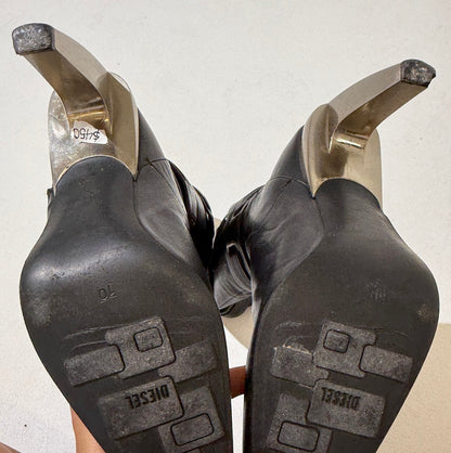 Diesel Black Moto Y2K Boots