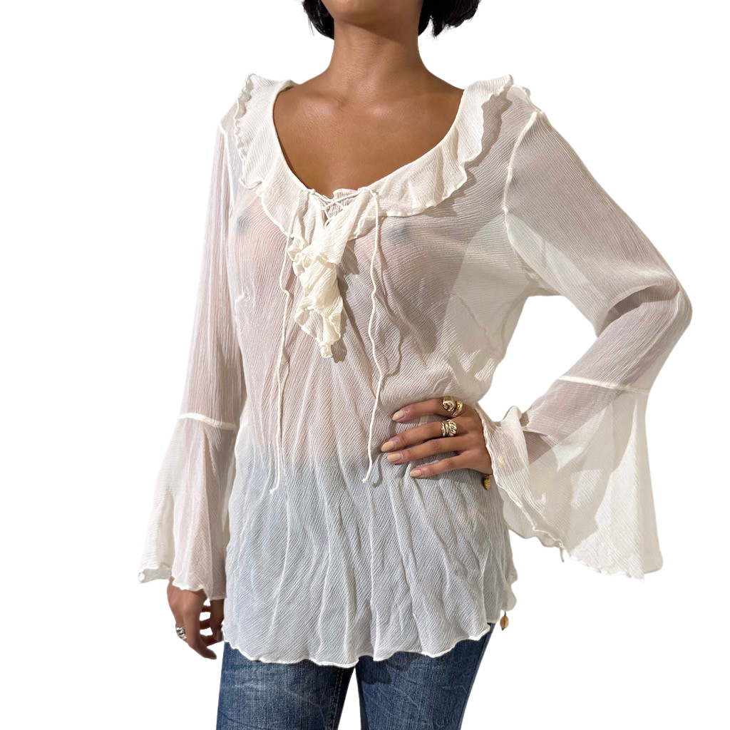 Sheer Pirate Ruffle Shirt