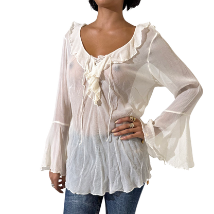 Sheer Pirate Ruffle Shirt